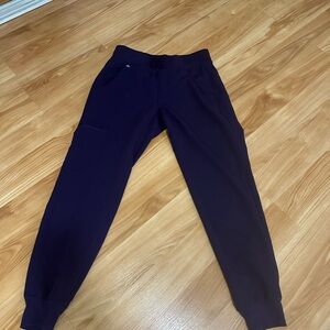 Dark Purple Figs Jogger scrub pants